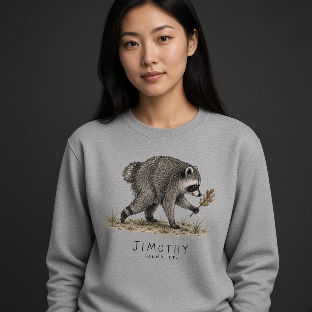 Jimothy Raccoon Found It Comfort Colors Funny Viral Raccoon Meme Sweatshirt