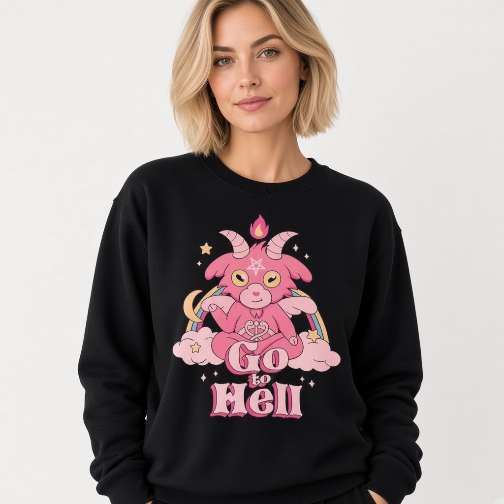 Go to hell sweatshirt, funny sweatshirt, graphic shirts, unisex tshirt, printed sweatshirt