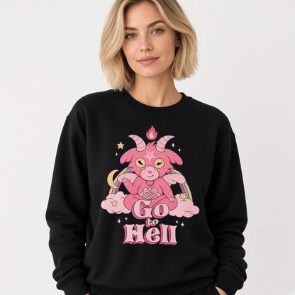 Go to hell sweatshirt, funny sweatshirt, graphic shirts, unisex tshirt, printed sweatshirt