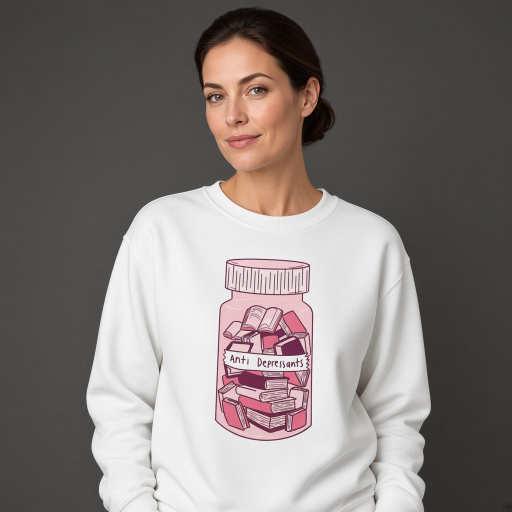 Books are the best antidepressant sweatshirt, funny sweatshirt, graphic shirts, unisex tshirt, printed sweatshirt