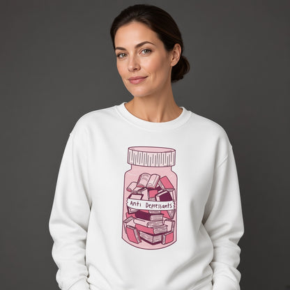 Books are the best antidepressant sweatshirt, funny sweatshirt, graphic shirts, unisex tshirt, printed sweatshirt