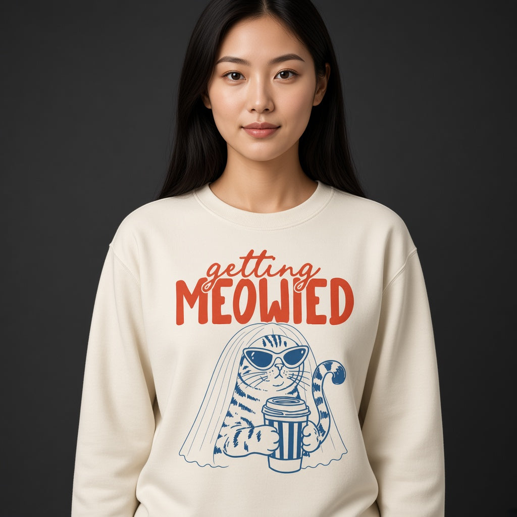 Getting Meowied Funny Bride Cat Wedding Sweatshirt