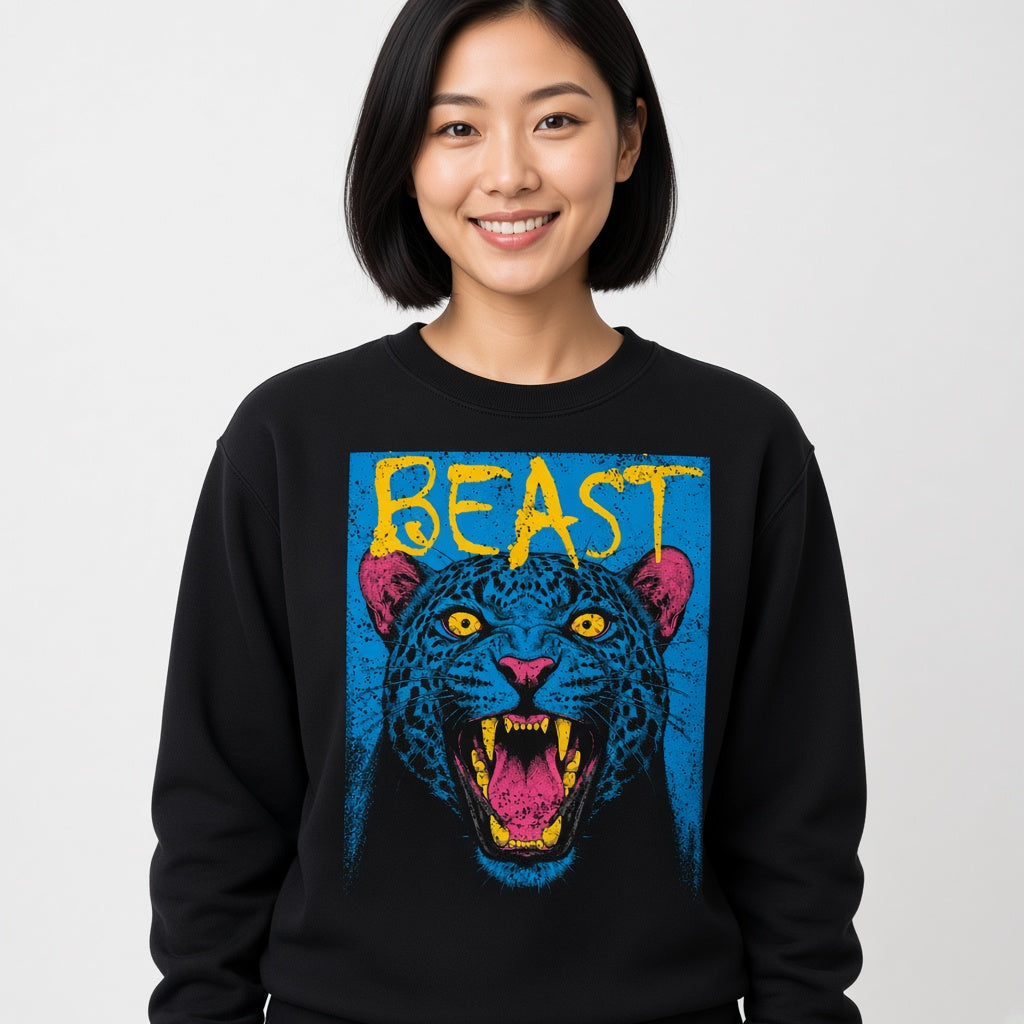 Beast Black Panther Grunge Animal Sweatshirt
