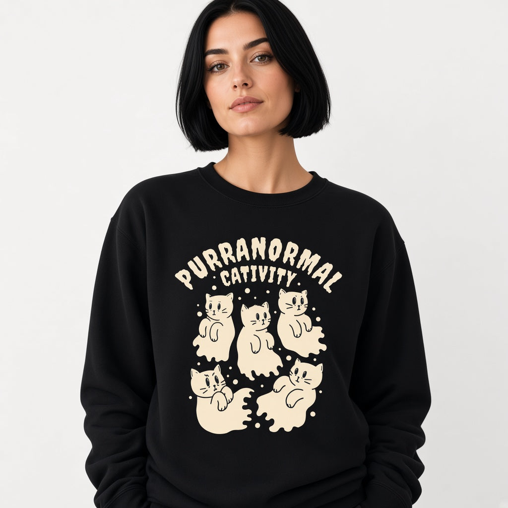 Purranormal Cativity sweatshirt, funny sweatshirt, graphic shirts, unisex tshirt, printed sweatshirt