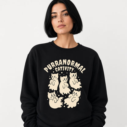 Purranormal Cativity sweatshirt, funny sweatshirt, graphic shirts, unisex tshirt, printed sweatshirt