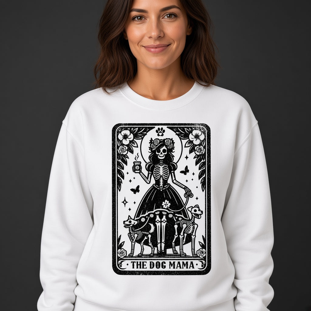 The Dog Mama Funny Skeleton Dogs Sweatshirt