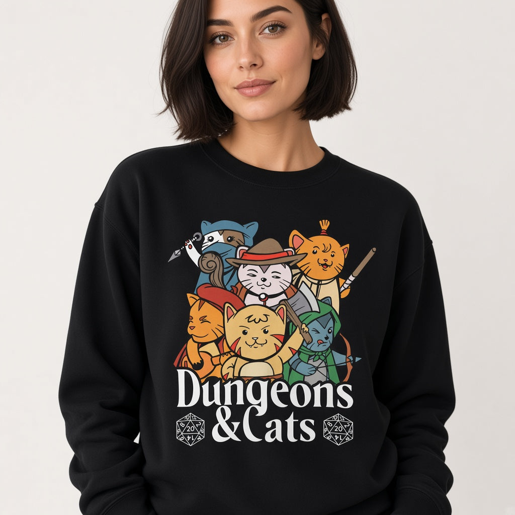 Dungeons and cats Sweatshirt, Unisex sweatshirt
