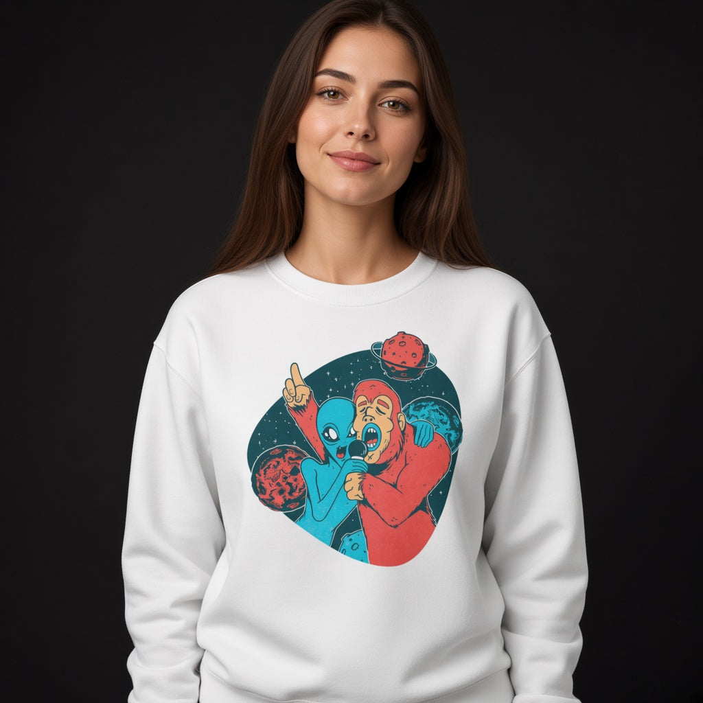 Karaoke sweatshirt, funny sweatshirt, graphic shirts, unisex tshirt, printed sweatshirt