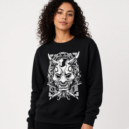 Anime white samurai mask sweatshirt, manga tshirt, anime clothing