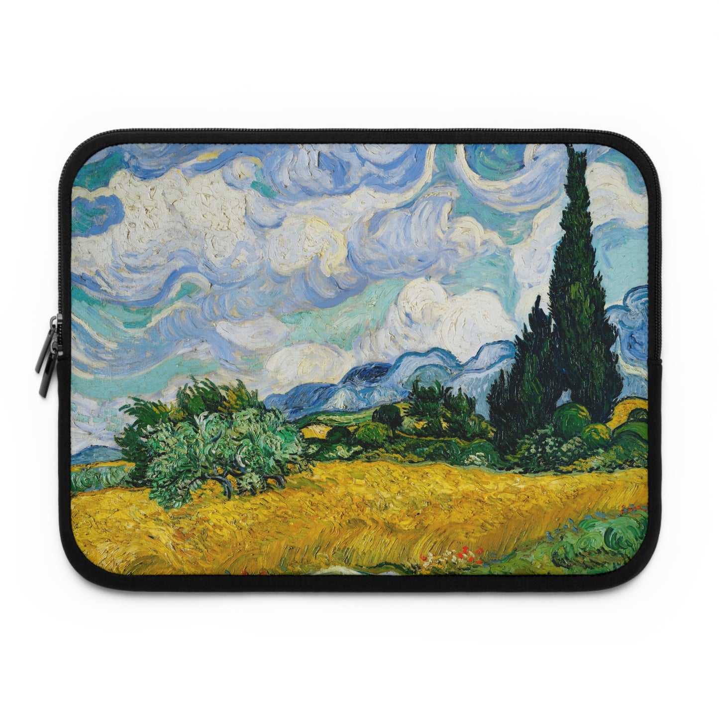 Van Gogh Wheat Field with Cypresses Laptop sleeve macbook or any laptop, laptop bag, Laptop carrying case