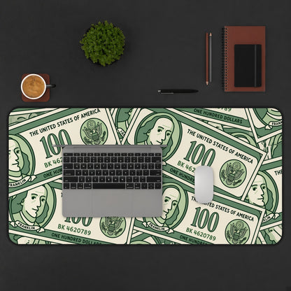 Cartoon Hundred Dollar Bills Pattern Desk Mat