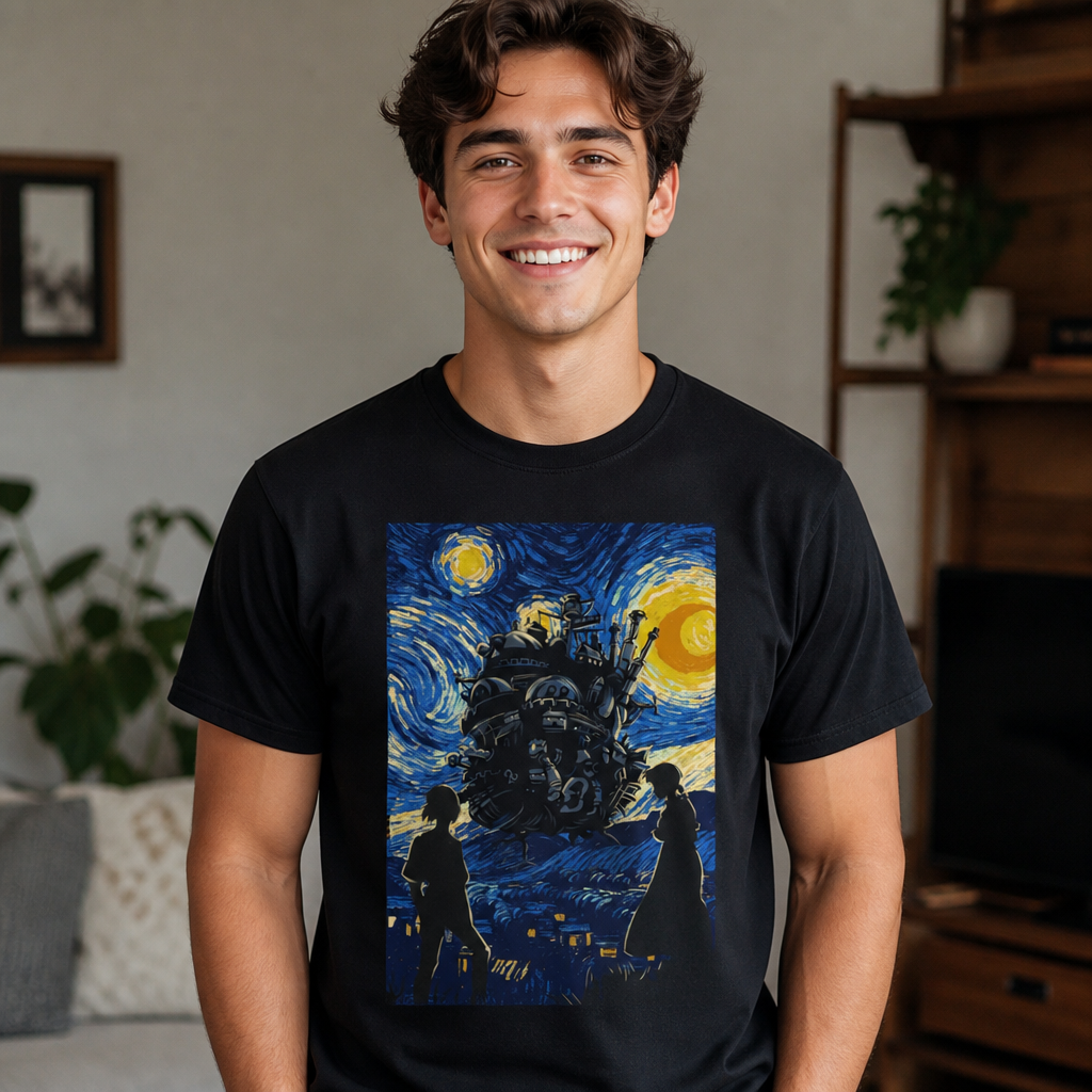 Starry Night Moving Castle T-Shirt