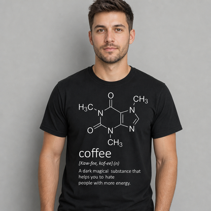 Caffeine Molecule T-Shirt