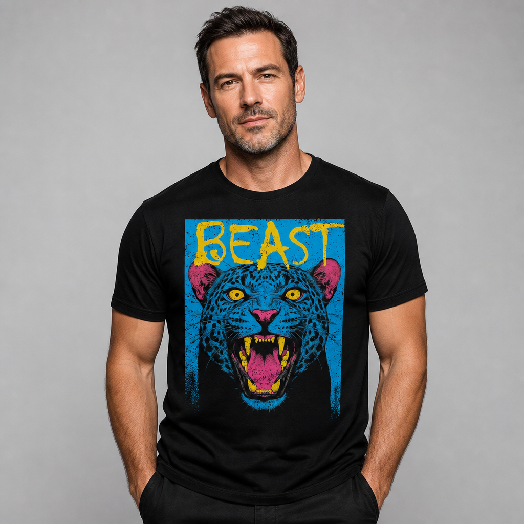 Beast Black Panther Grunge Animal T-Shirt