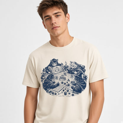 Cats Playing D&D Tabletop RPG T-Shirt