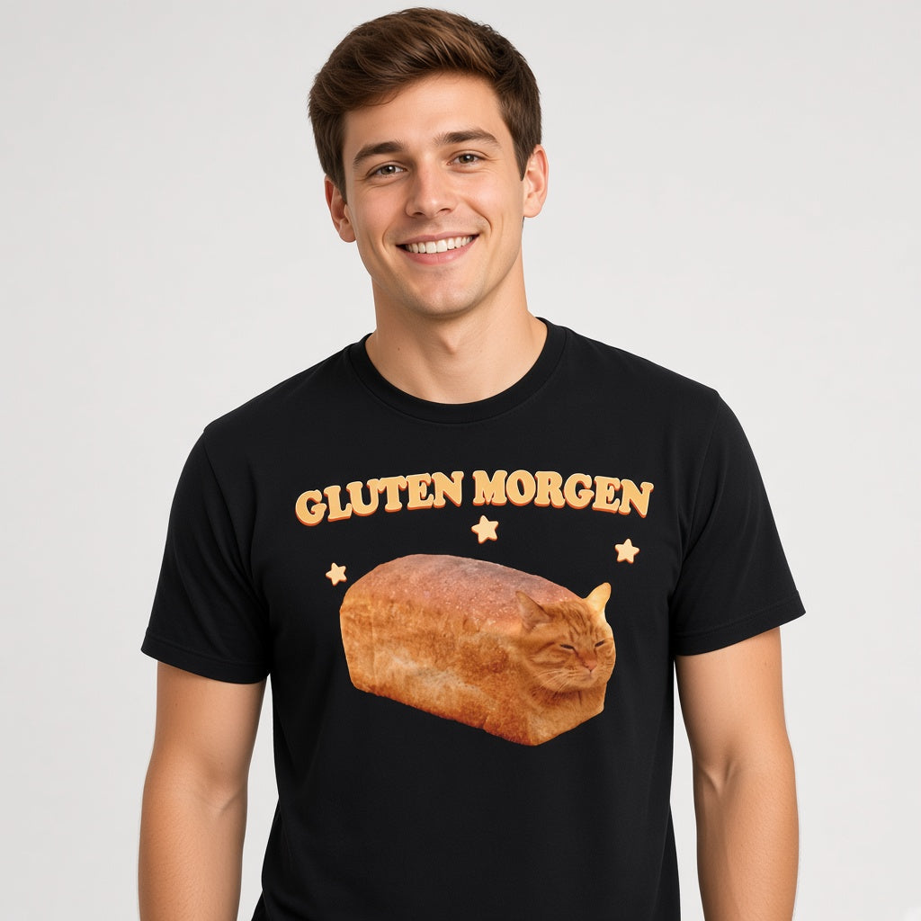 Gluten Morgen Funny Cat Loaf T-Shirt