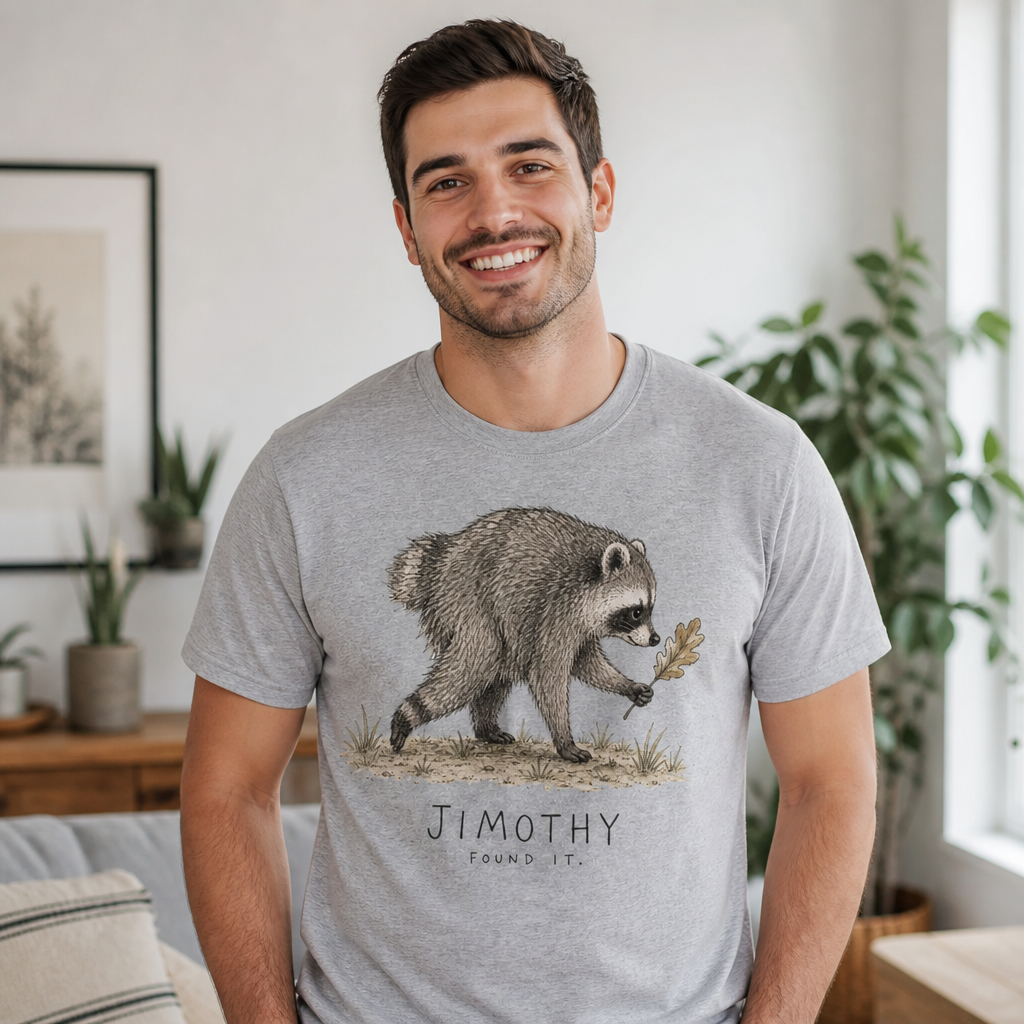 Jimothy Raccoon Found It Comfort Colors Funny Viral Raccoon Meme T-Shirt