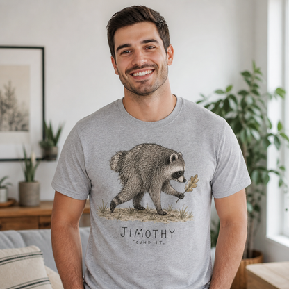 Jimothy Raccoon Found It Comfort Colors Funny Viral Raccoon Meme T-Shirt