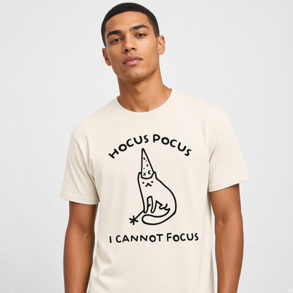 Hocus Pocus I Cannot Focus Funny Cat T-Shirt