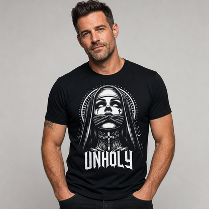 Unholy Nun Gothic Grunge Rock T-Shirt