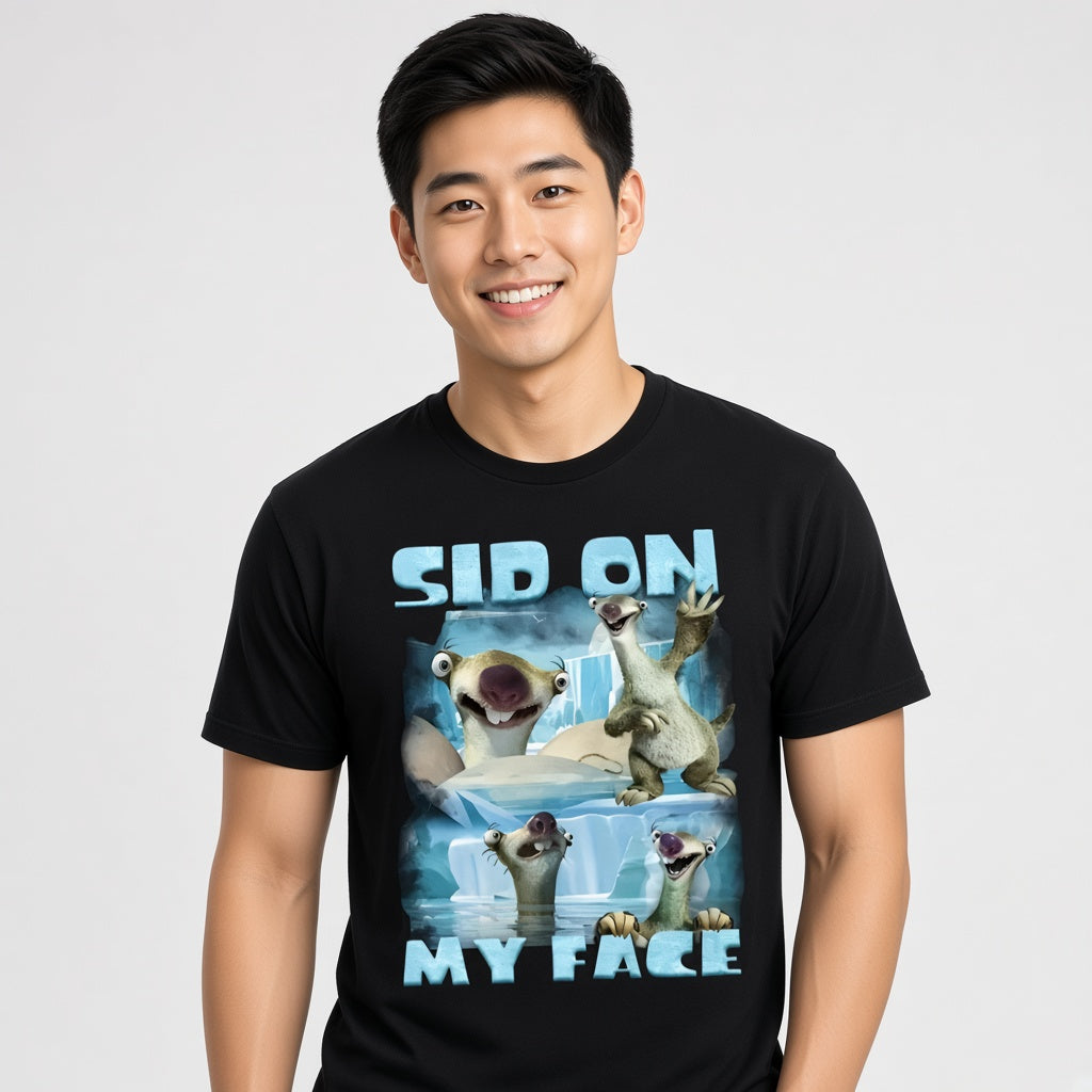 Sid On My Face Funny Ground Sloth Meme T-Shirt