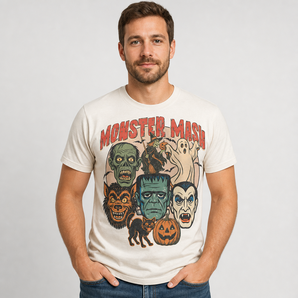 Monster Mash Retro Halloween Theme T-Shirt