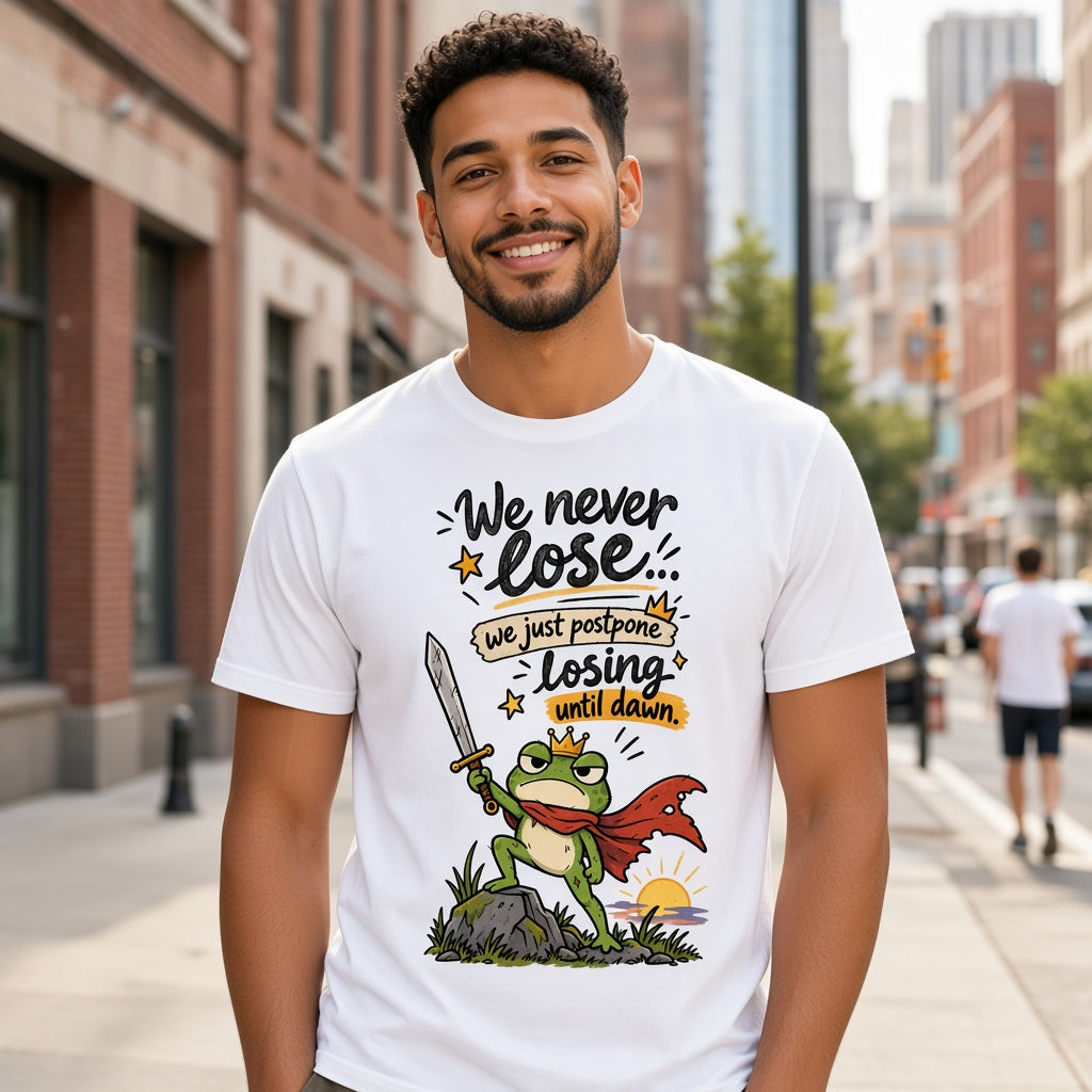 We Never Lose Until Dawn Funny Frog T-Shirt