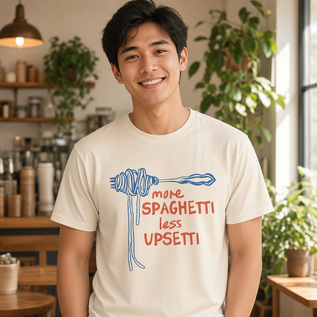 More Spaghetti Less Upsetti Funny T-Shirt