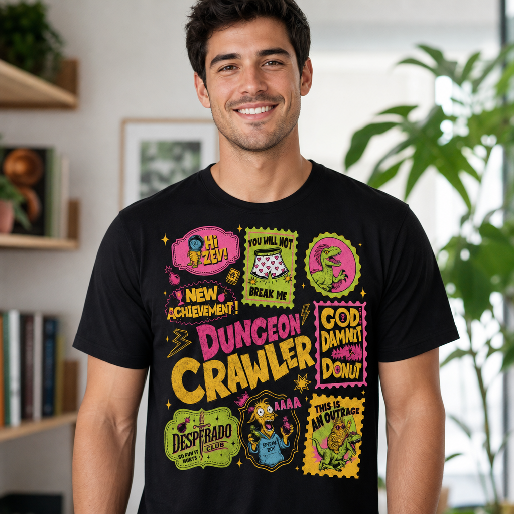 Dungeon Crawler Tee Donut Shirt SciFi Book Fan Apparel T-Shirt