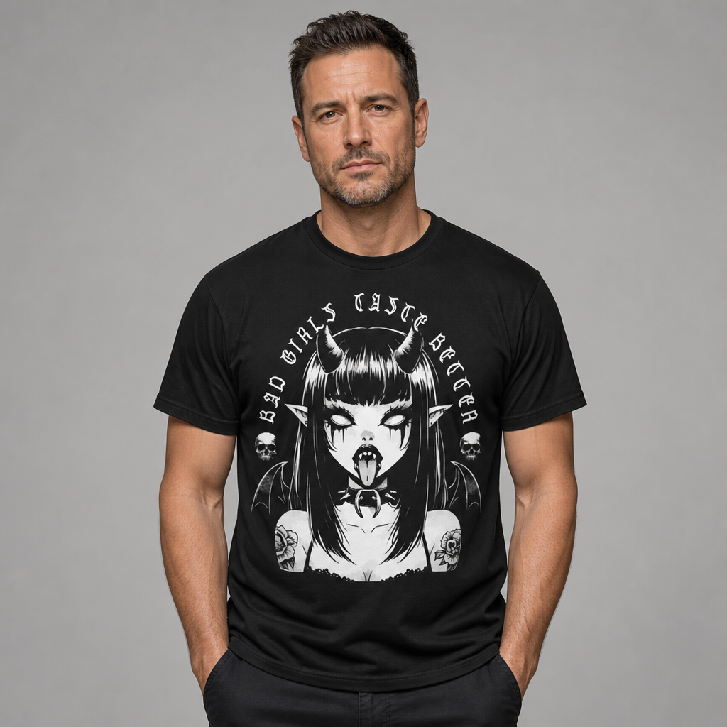 Bad Girls Taste Better Gothic Style T-Shirt