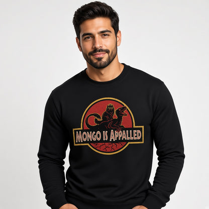 Mongo Is Appalled Funny Cat Riding Dinosaur Sweatshirt