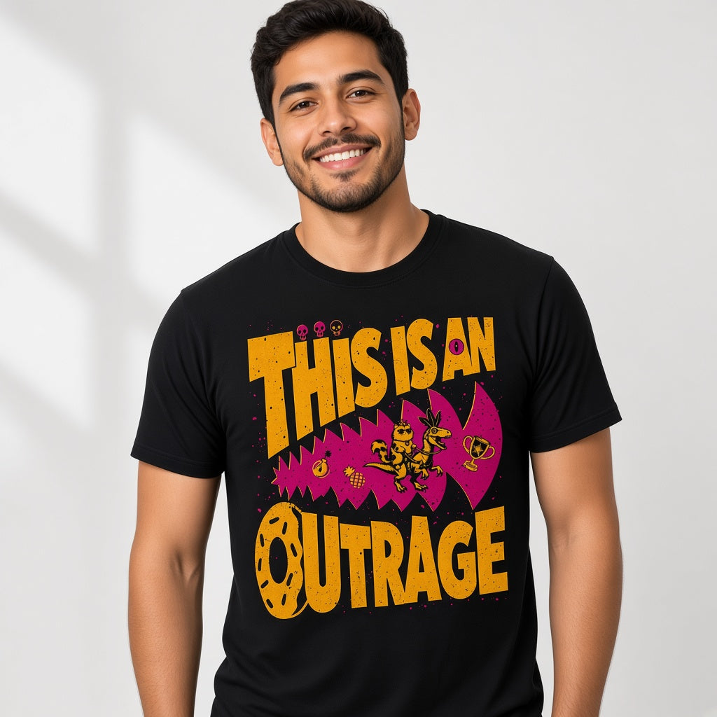 This Is An Outrage Funny Fantasy T-Shirt for Gamers
