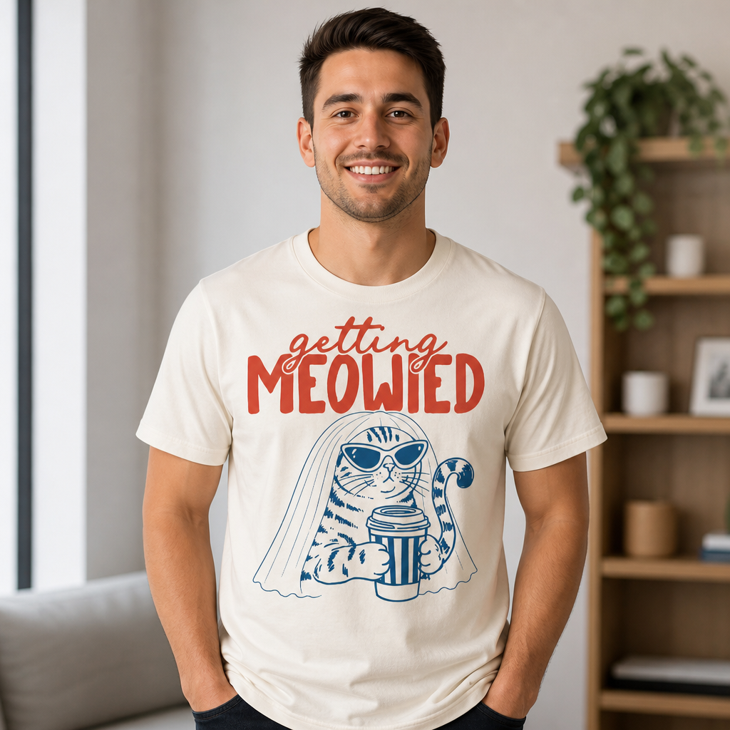 Getting Meowied Funny Bride Cat Wedding T-Shirt