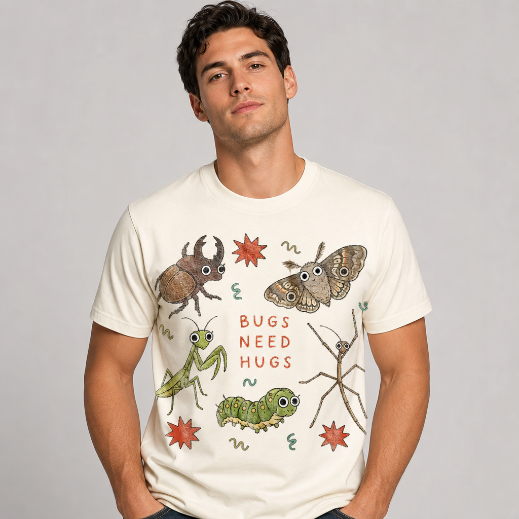 Cute T-Shirt With Insect Friends Bugs Need Hugs Funny T-Shirt