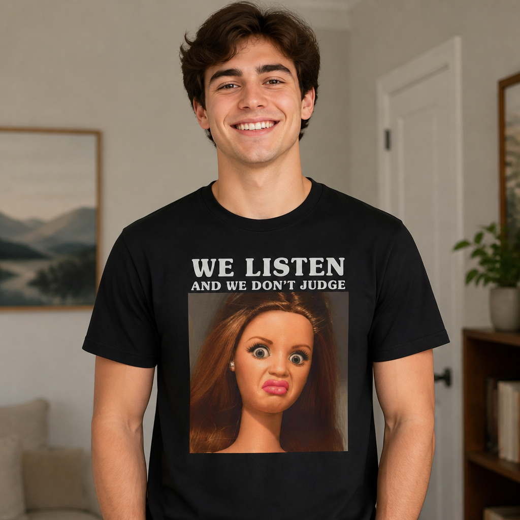 We Listen and We Don't Judge T-Shirt