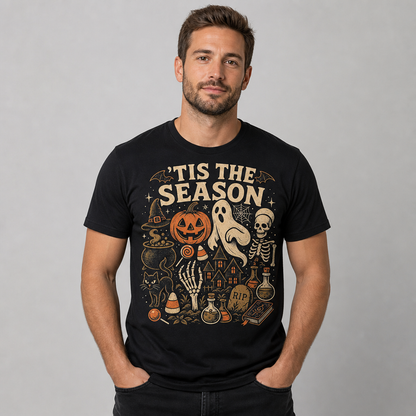 Tis the Season Halloween Vintage Spooky Collage T-Shirt