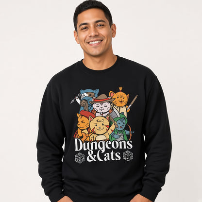 Dungeons and cats Sweatshirt, Unisex sweatshirt