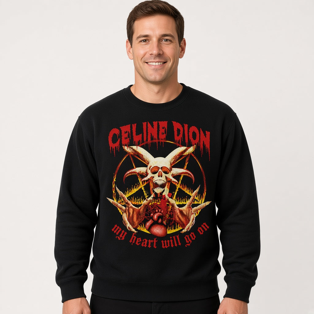Funny Celine Dion Horror Parody Sweatshirt