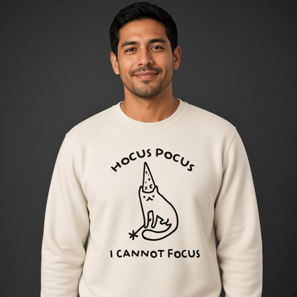 Hocus Pocus I Cannot Focus Funny Cat Sweatshirt