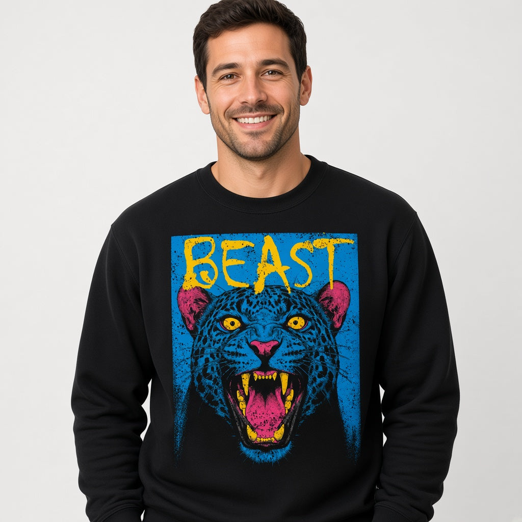Beast Black Panther Grunge Animal Sweatshirt
