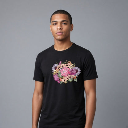 Roll Like a Girl Dice T-Shirt for D&D Players
