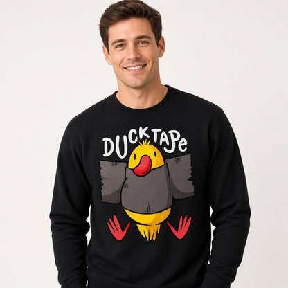 Sweatshirt with a Funny Duck Tape Print