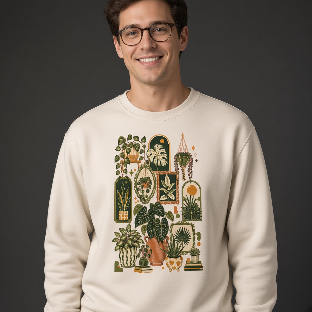 Houseplant Sweatshirt for Plant Lovers