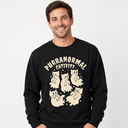 Purranormal Cativity sweatshirt, funny sweatshirt, graphic shirts, unisex tshirt, printed sweatshirt