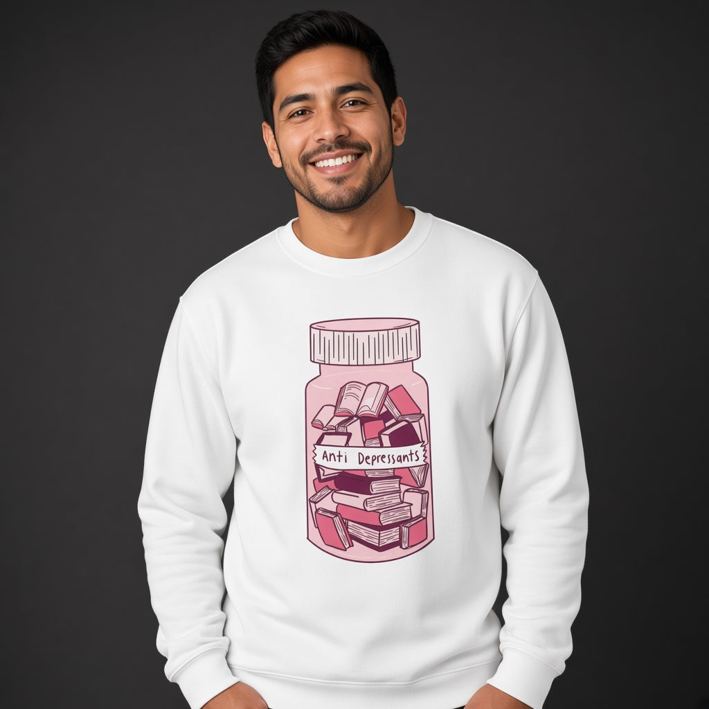 Books are the best antidepressant sweatshirt, funny sweatshirt, graphic shirts, unisex tshirt, printed sweatshirt
