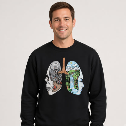 Lungs sweatshirt, funny sweatshirt, graphic shirts, unisex tshirt, printed sweatshirt