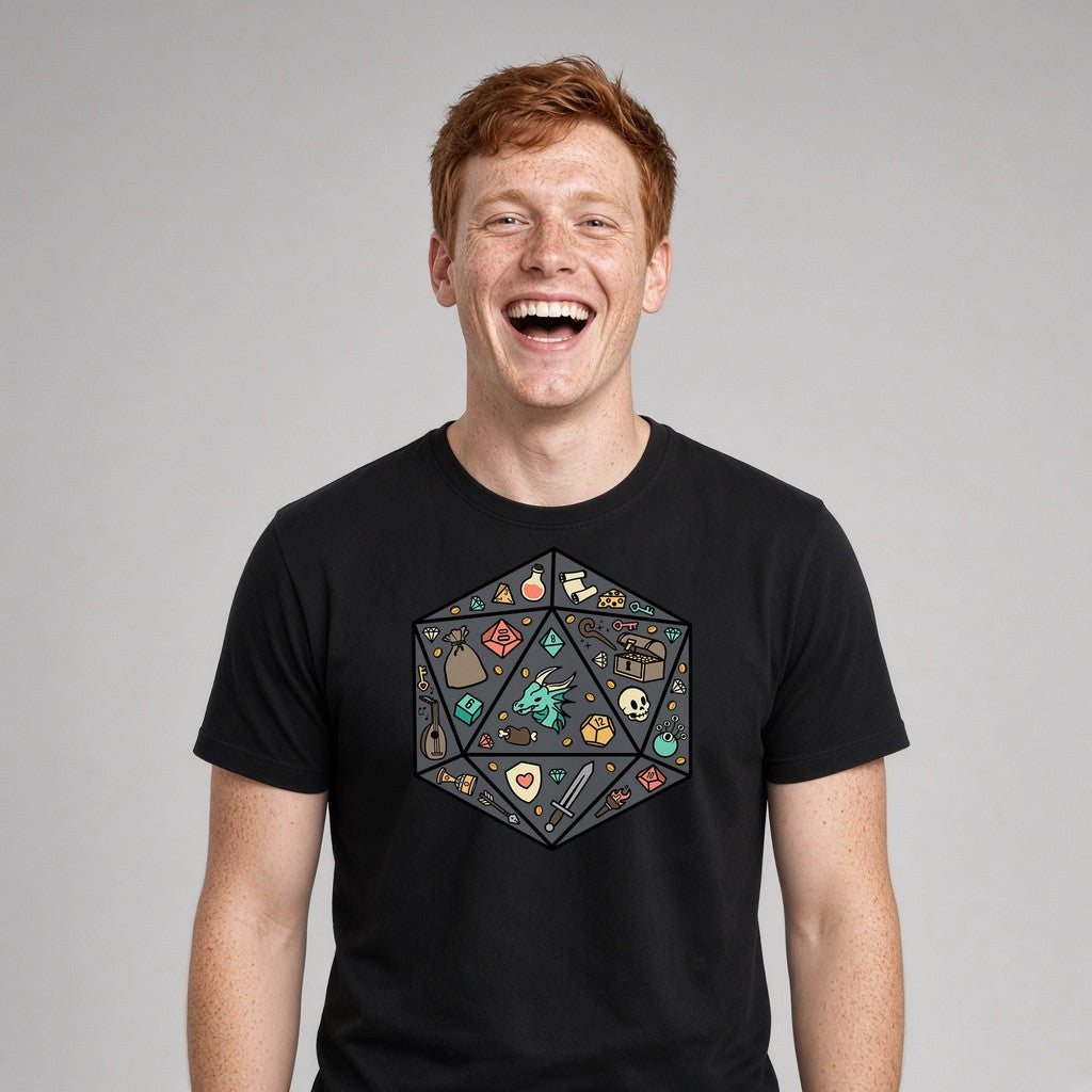 Loot and Dice T-Shirt for D&D Players