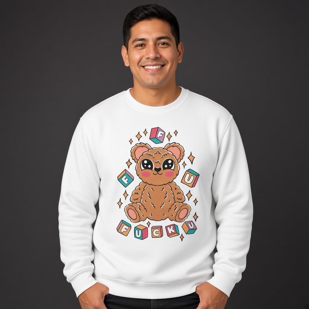 FFU bear sweatshirt, funny sweatshirt, graphic shirts, unisex tshirt, printed sweatshirt