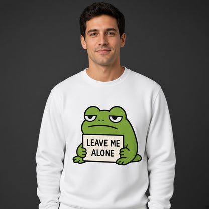 Leave Me Alone Funny Frog Sweatshirt