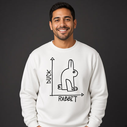 Funny Duck Rabbit Optical Illusion Graph Sweatshirt